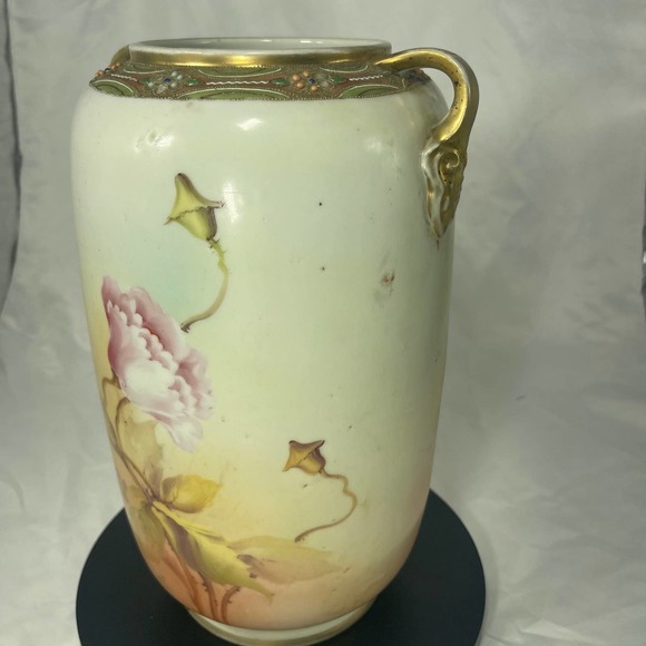 Antique hand painted large vase - Picture 7 of 12